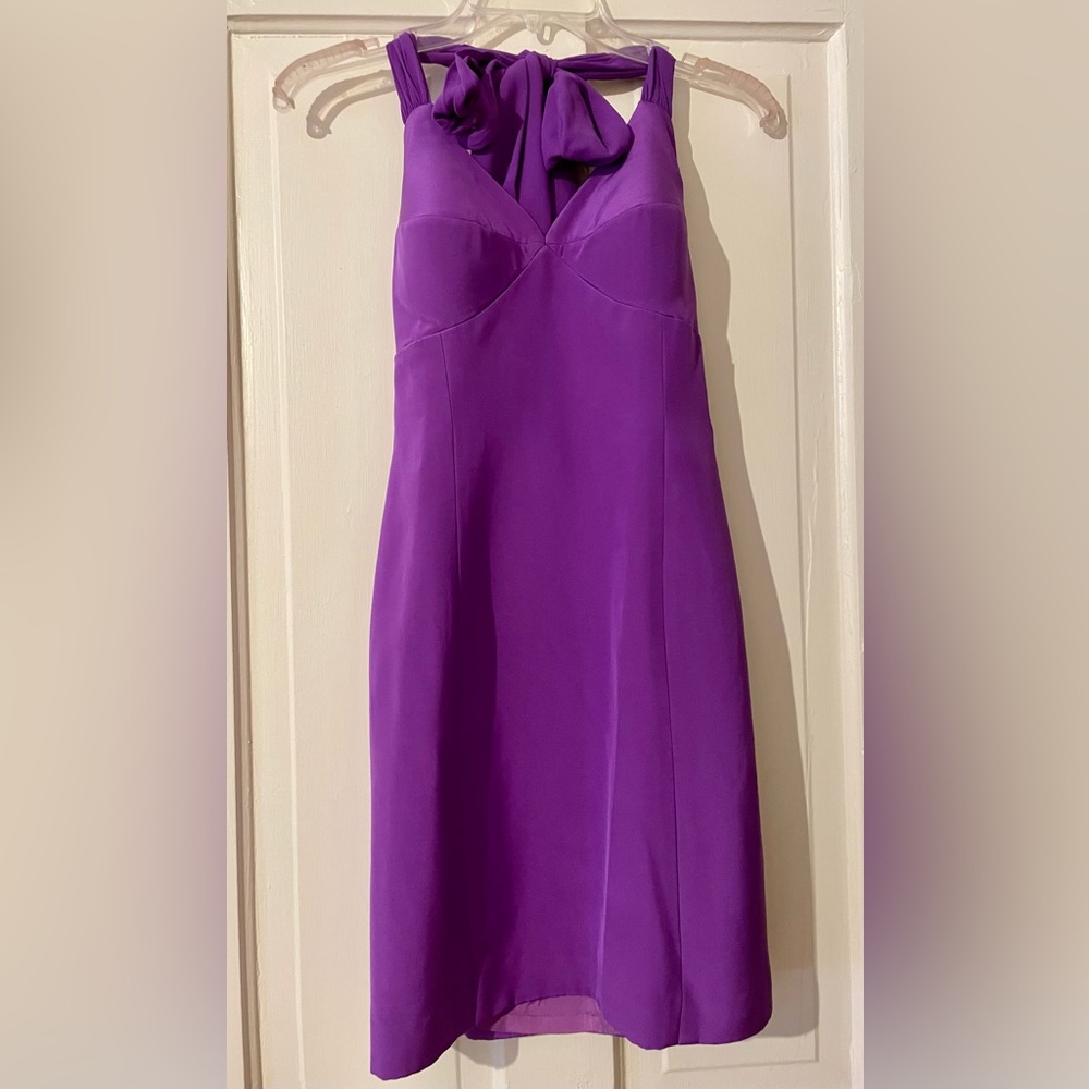 Gillian Purple Silk Dress Size 2